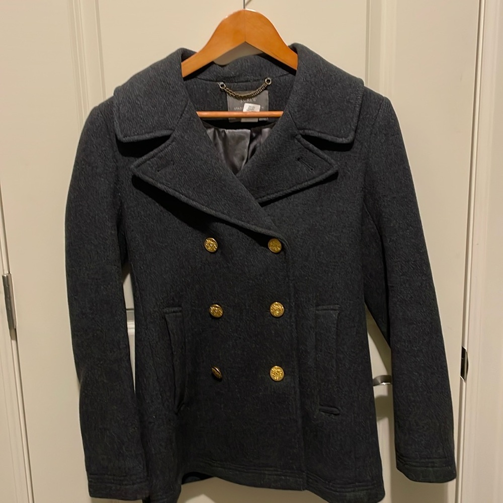 J. Crew wool blend pea coat.